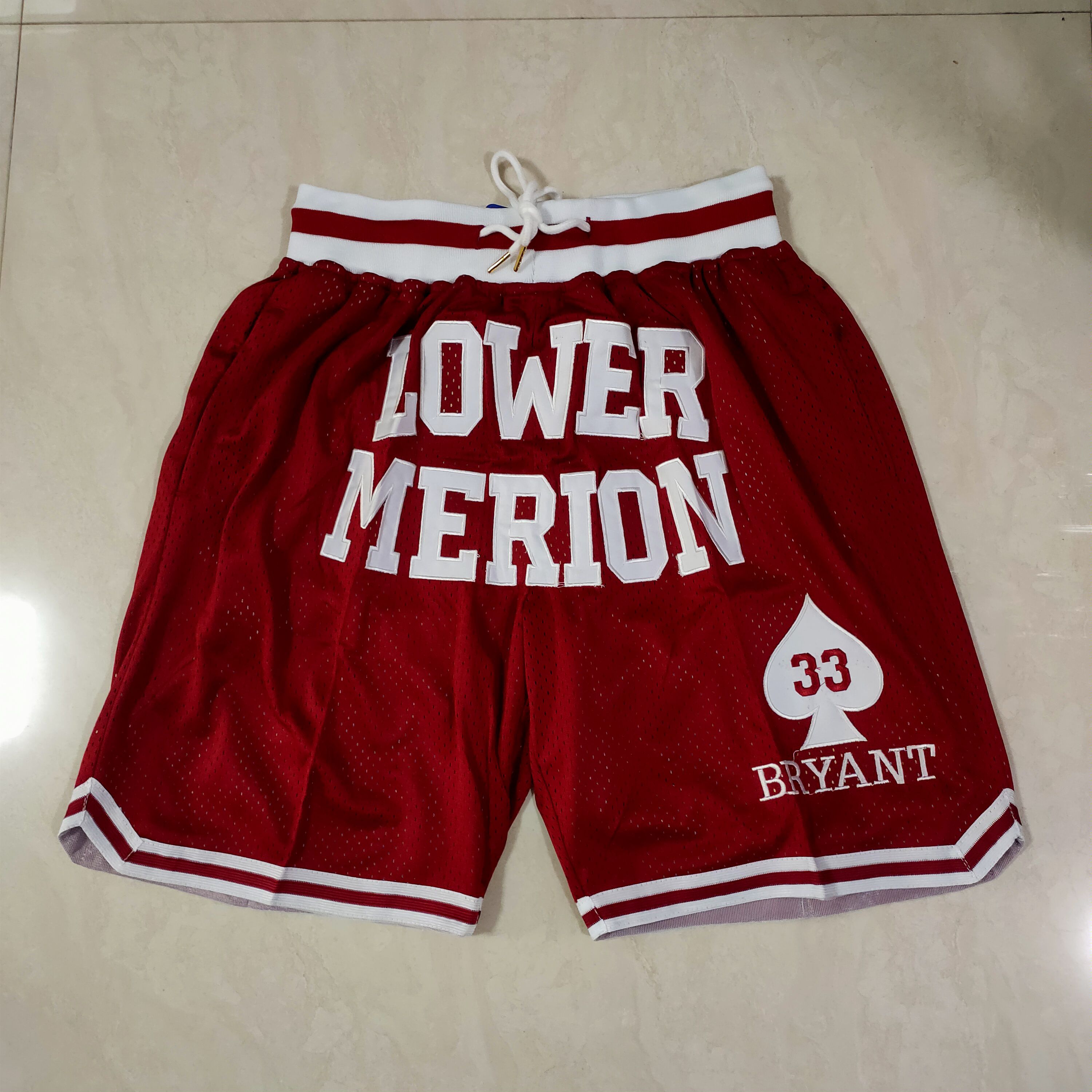 Men NBA 2021 Kobe high school Red Shorts